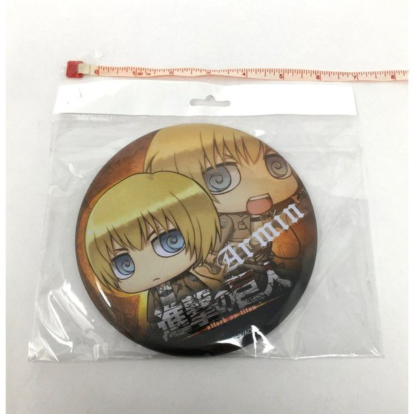 Extra Large Attack on Titan Armin Buttons Can Badge‎ Japan - Picture 2 of 4